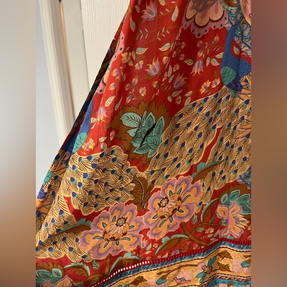 Spell & The Gypsy Lotus Maxi Split Skirt Ruby Size Medium - Picture 3 of 7